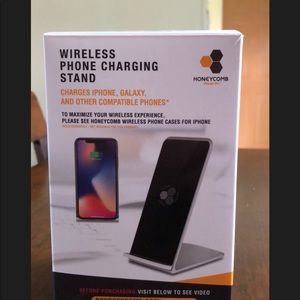 A Wireless phone Charging Stand color is black